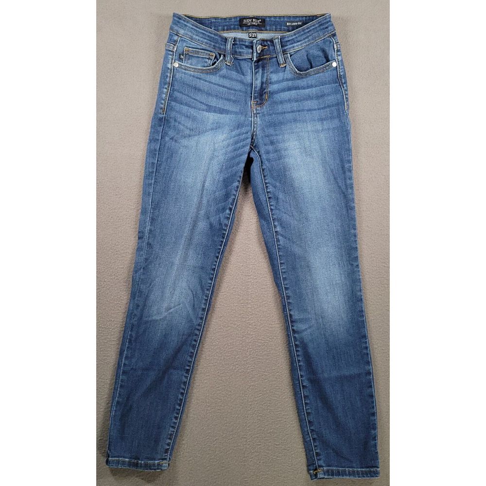 Judy Blue Jeans Womens 5 27 Blue Relaxed Fit Stretch Skinny Preppy JB82103MD